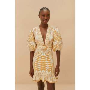 Farm Rio Off-White Lace Nature LENZING™ ECOVERO™ Euroflax™ Mini Dress